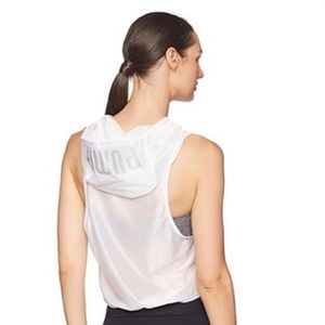 puma womens see through tank with hoodie size M